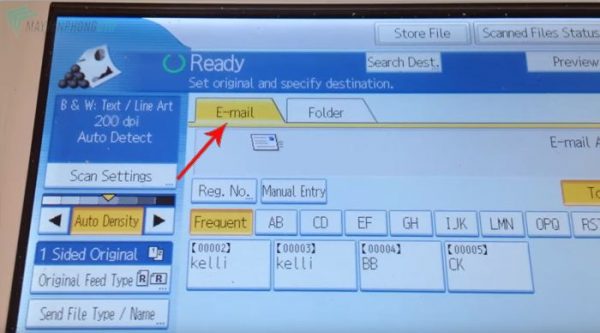 Hướng dẫn scan trên máy Photocopy ricoh
